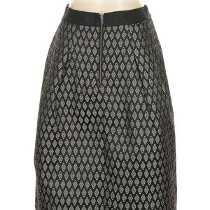 LOFT Elegant Black and Silver Skirt